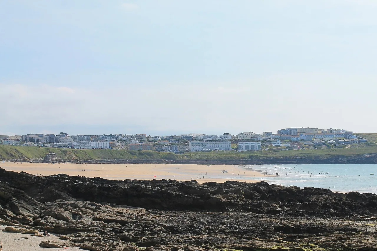 Fistral Beach and the Atlantic coast at Newquay