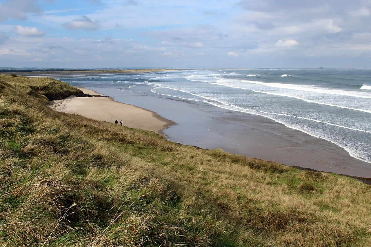 Coastal landscape towards Budle Point