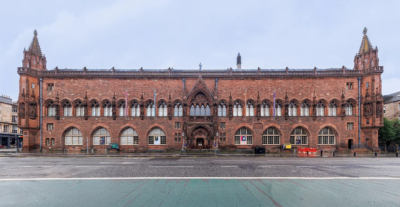 The red sandstone frontage of the Scottish National Portrait Gallery
