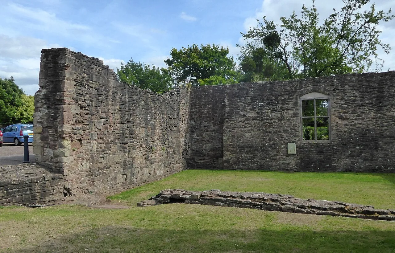 Stone ruins of Monmouth Castle