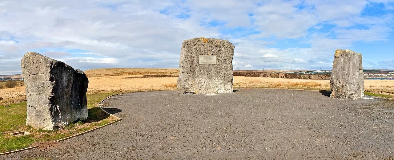 Aneurin Bevan Memorial Stones on the hillside between Tredegar and Ebbw Vale