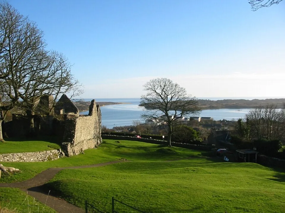 Dundrum Castle above Dundrum Bay