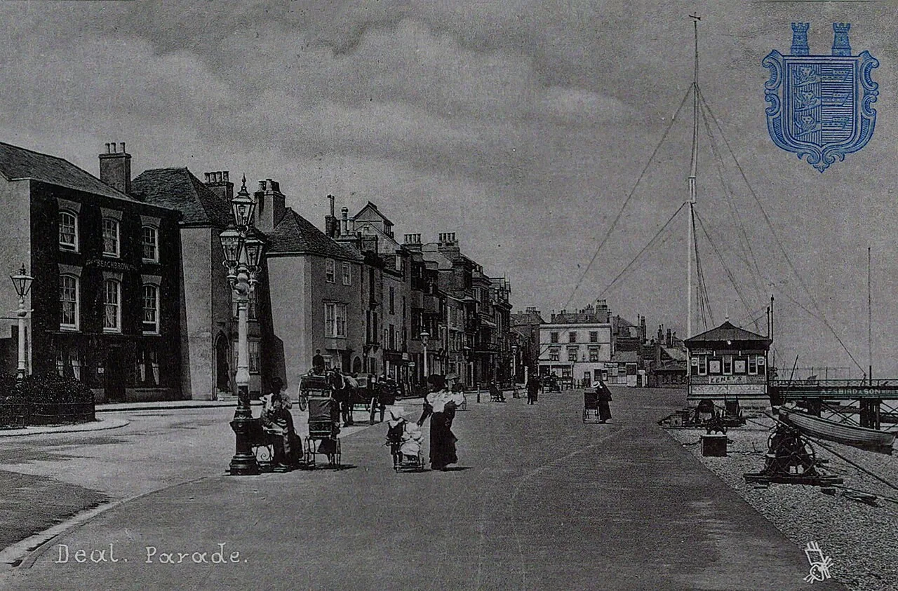 Historic postcard of Deal Parade around 1907 from the Deal Museum collection, not the current museum exterior