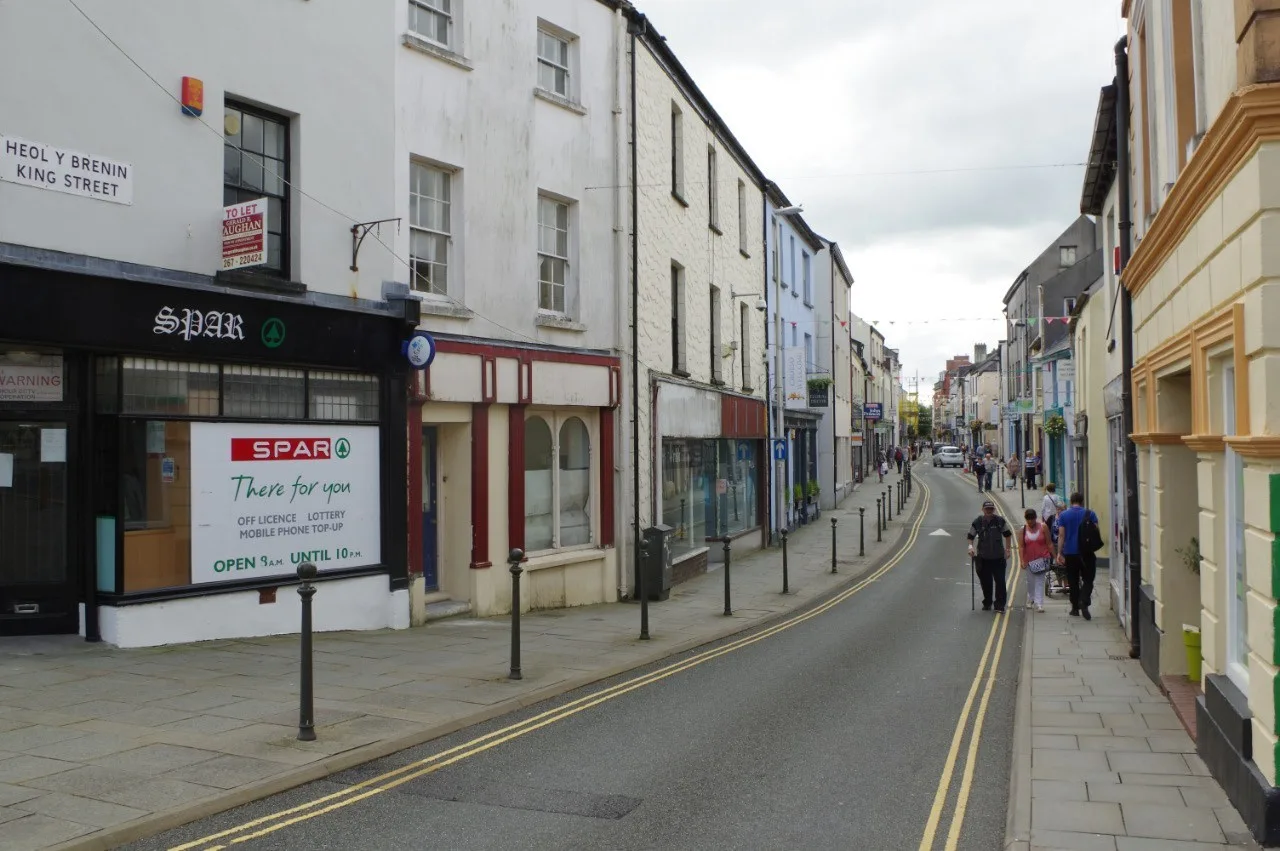 King Street in Carmarthen, part of the town’s historic streetscape