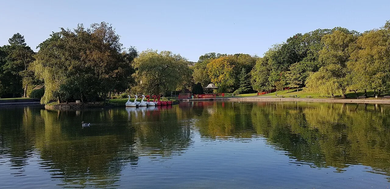 The boating lake in Aberdare Park