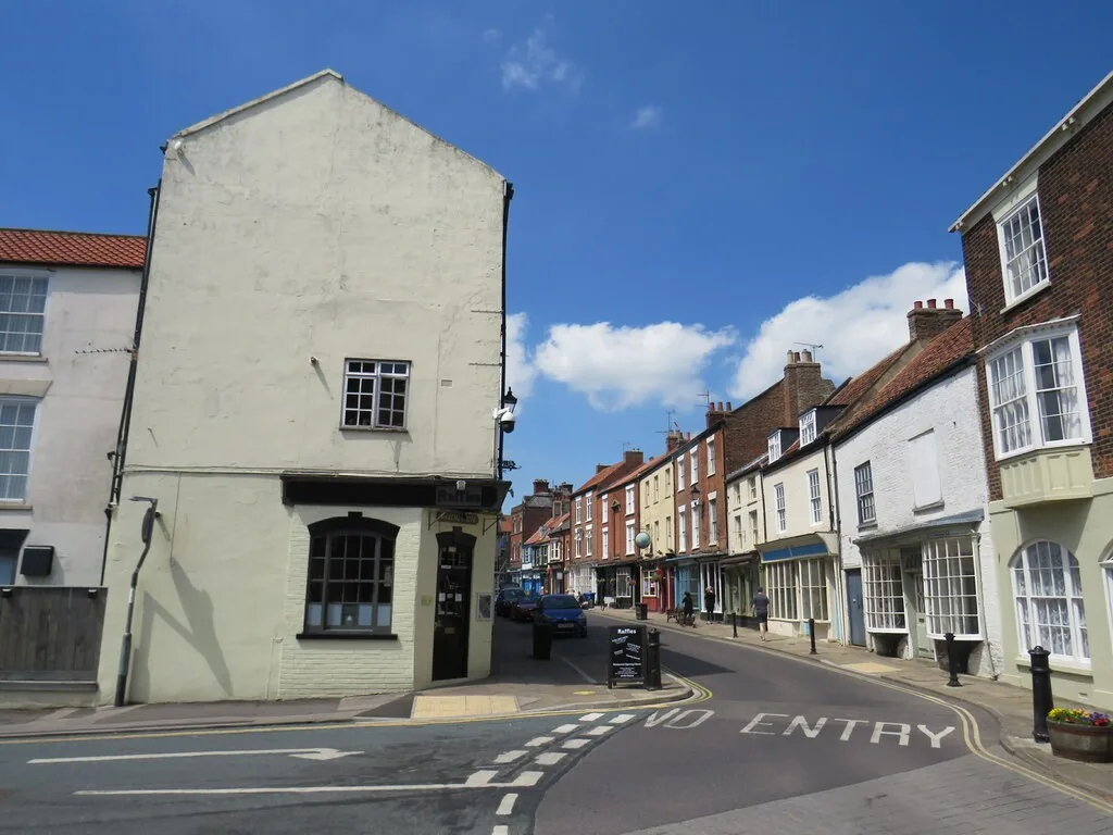 Historic High Street in Bridlington Old Town