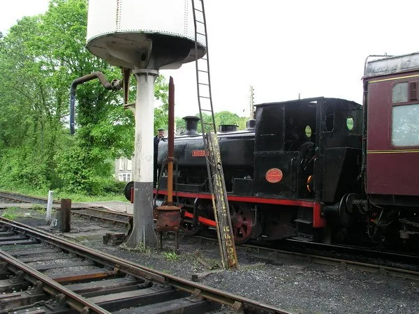 A Gwili Railway locomotive at Bronwydd Arms; current passenger departures are from Abergwili Junction