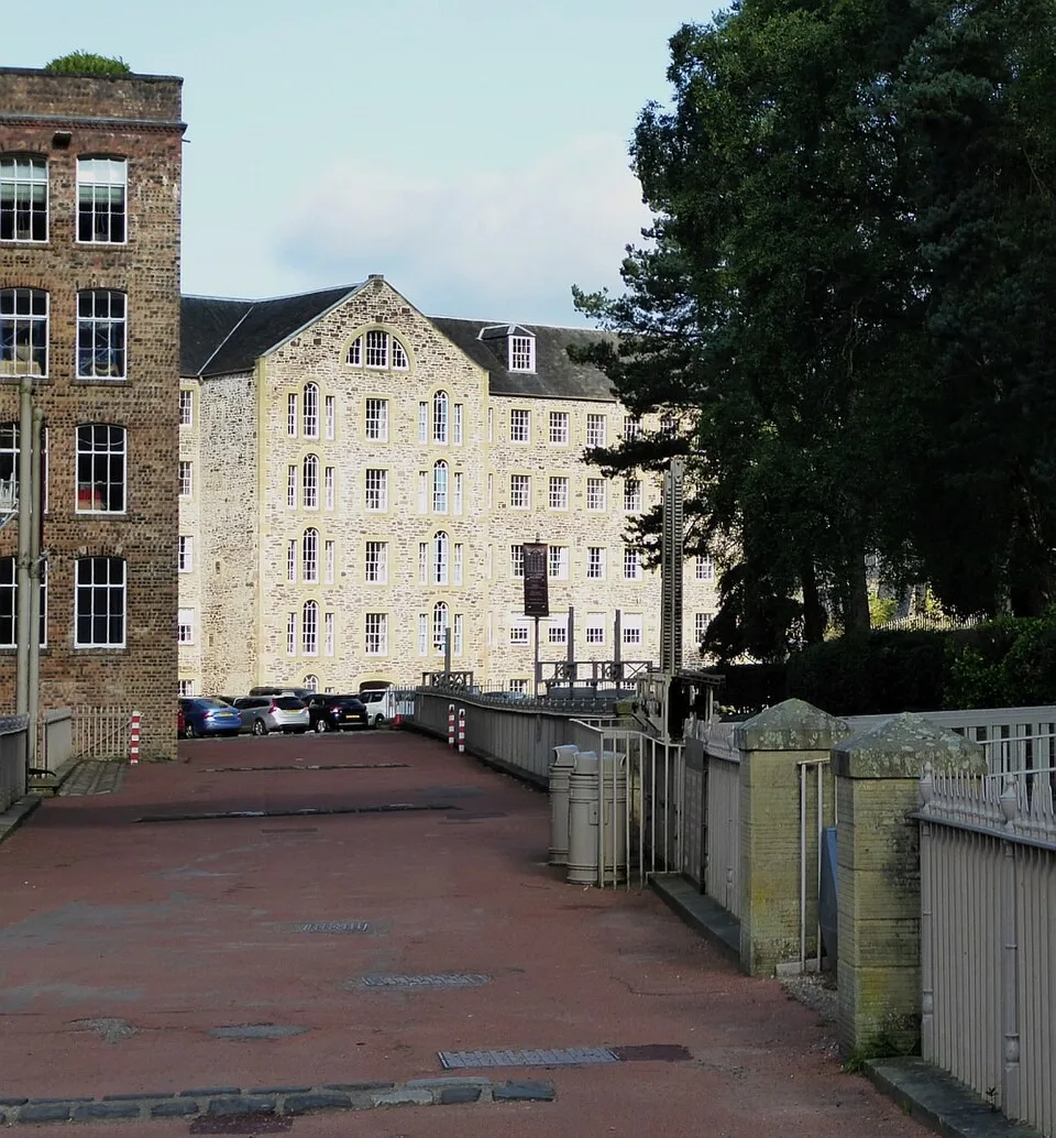 The historic mill buildings at New Lanark near Lanark