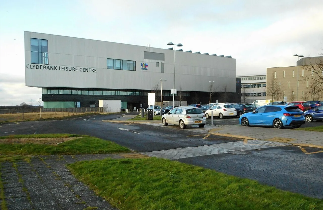 Exterior of Clydebank Leisure Centre at Queens Quay