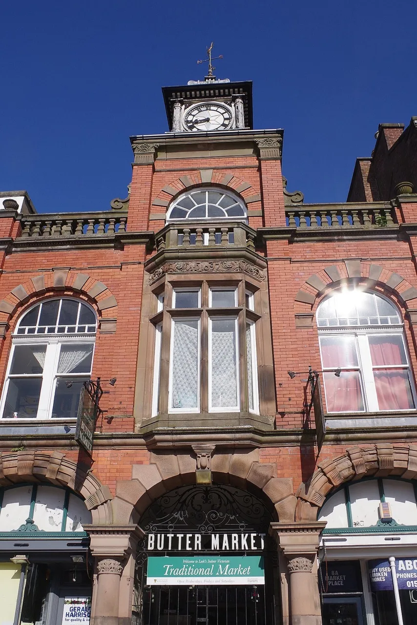 The Butter Market entrance in Leek