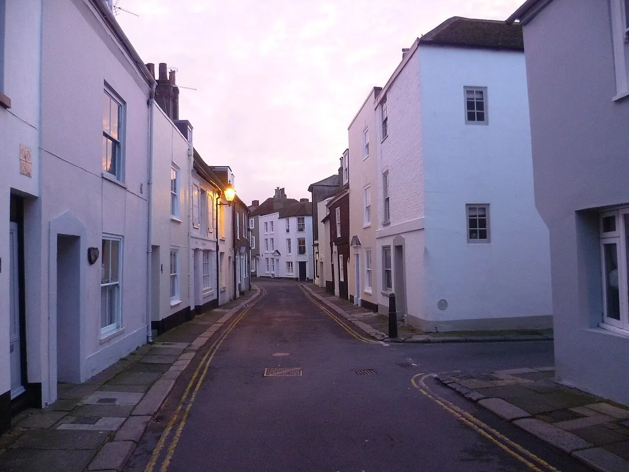 A dusk view along Middle Street in Deal