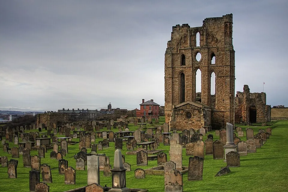 Tynemouth Priory and Castle on the coastal headland