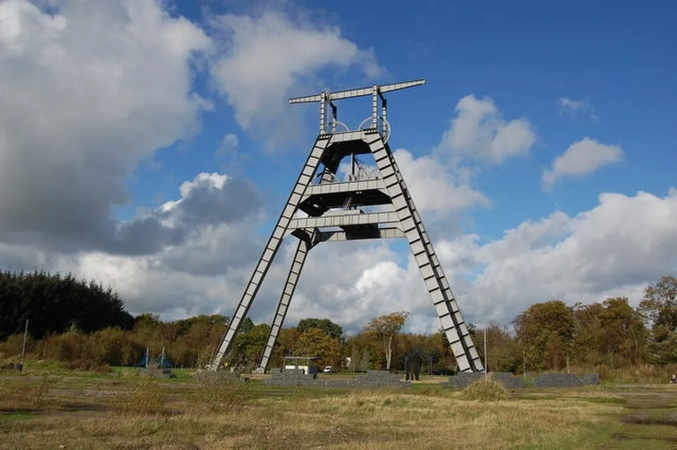 The preserved Barony A-frame near Auchinleck