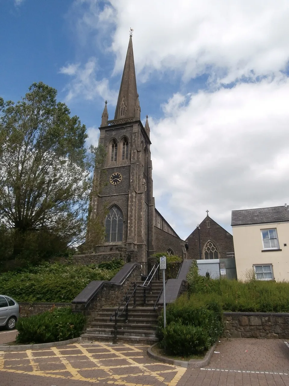 The tower and exterior of St Elvan’s in Aberdare