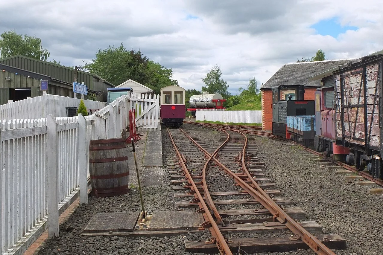 Heritage railway area at Almond Valley in Livingston