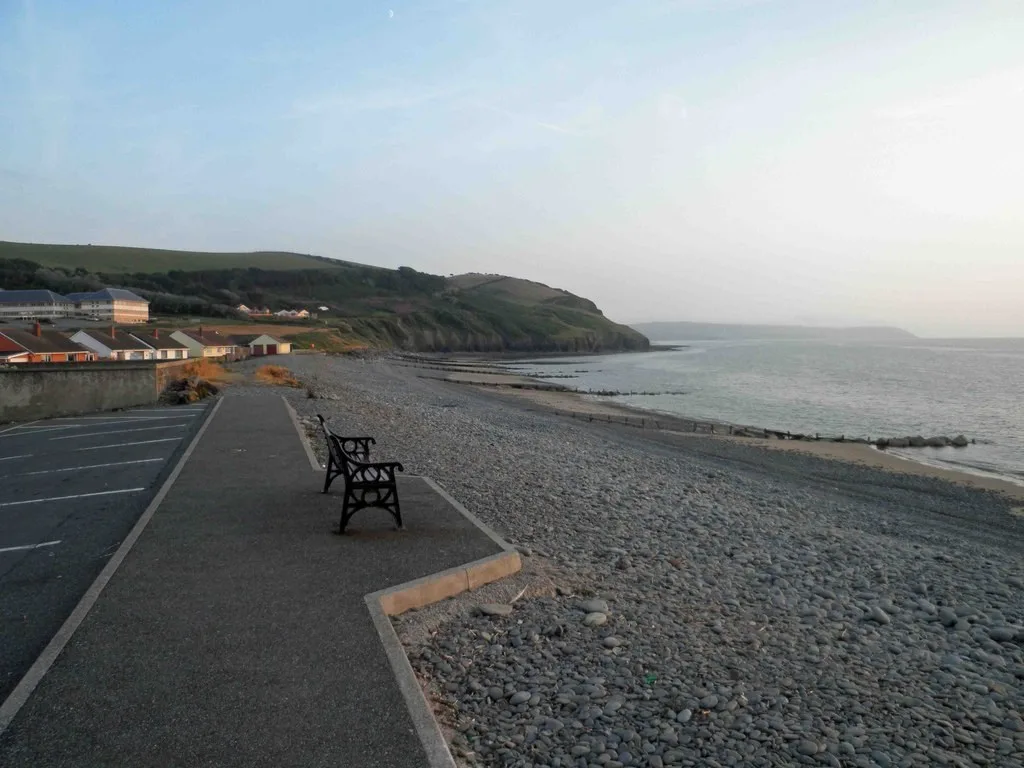 South Beach and seafront at Aberaeron
