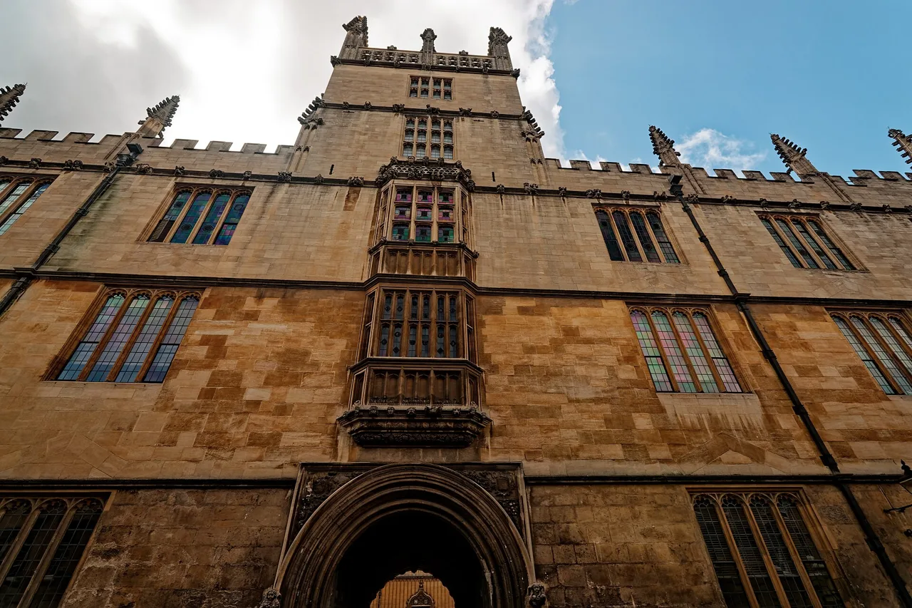 The Tower of the Five Orders above the Bodleian Library entrance on Catte Street