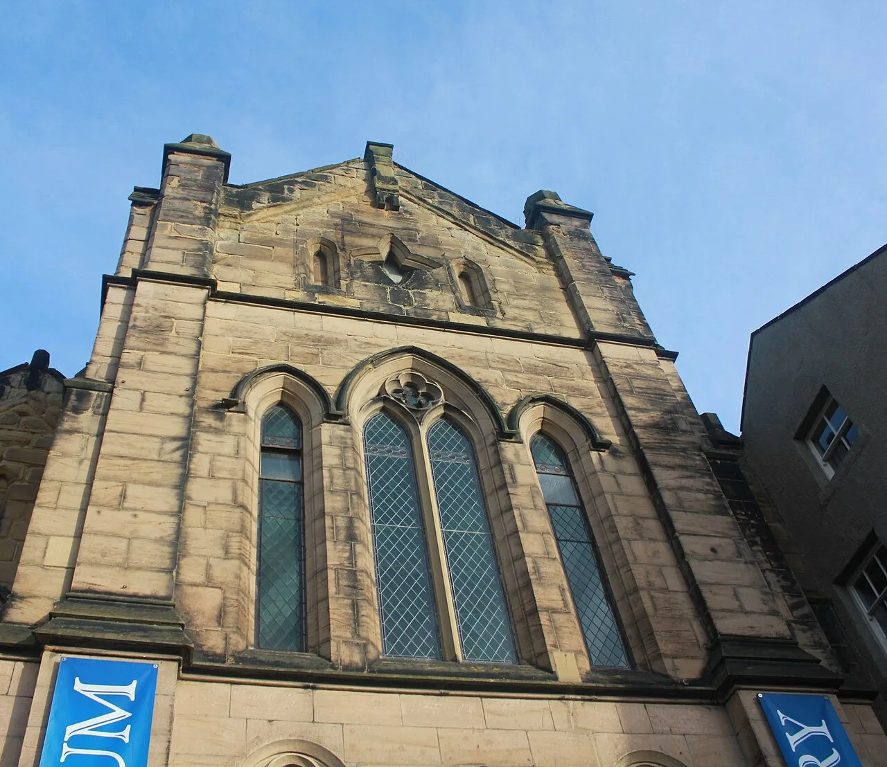 Gothic windows and central facade of Bailiffgate Museum