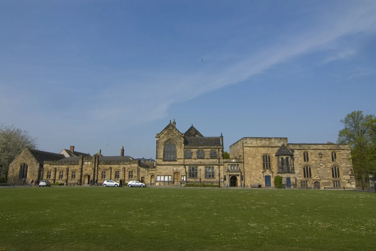 Palace Green Library buildings seen across the lawn
