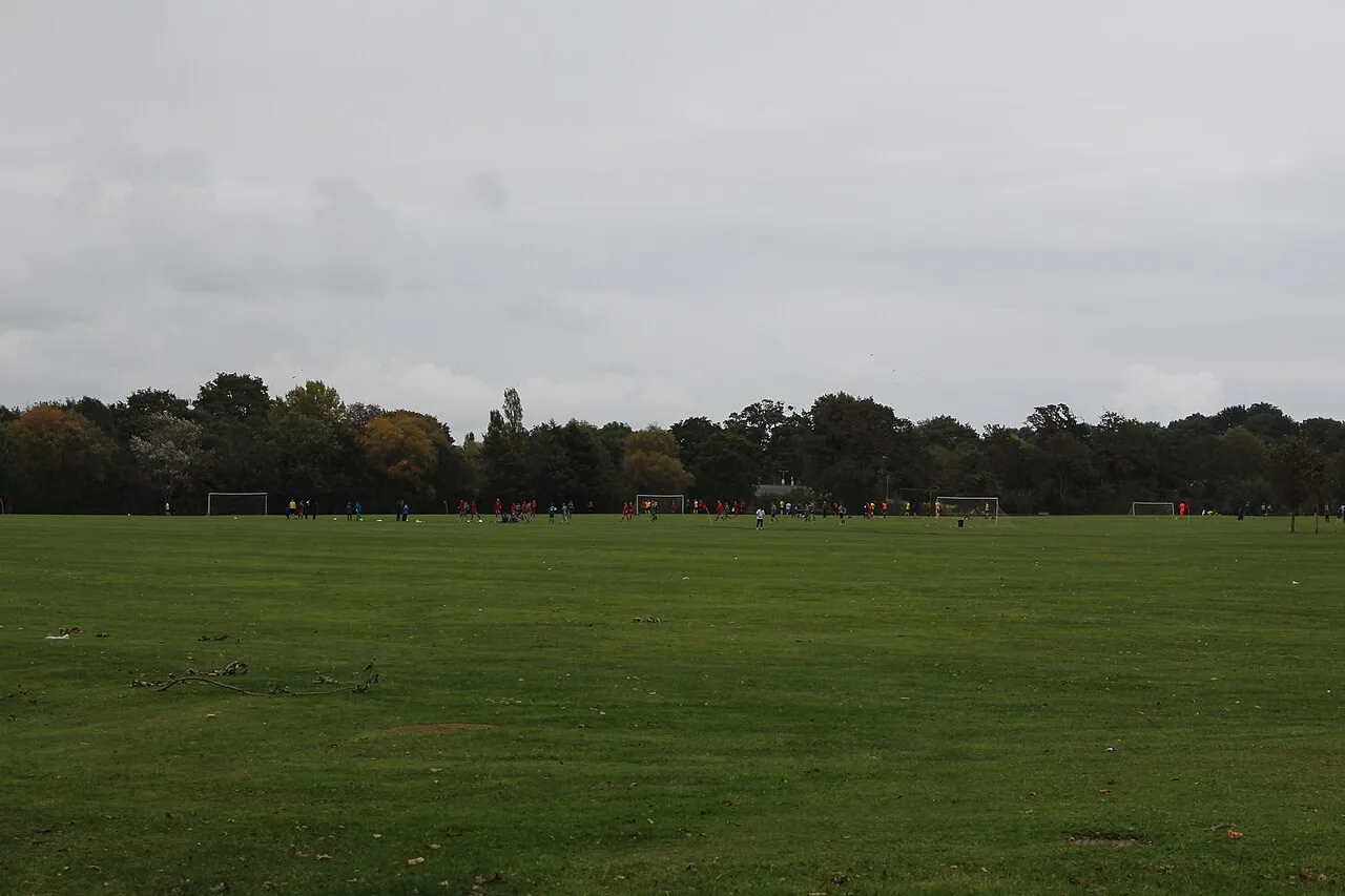 Open playing fields at Seaclose Park in Newport, Isle of Wight