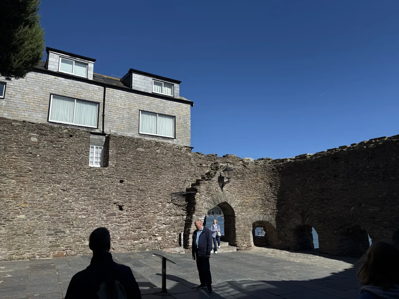 Inside the stone enclosure of Bayard’s Cove Fort