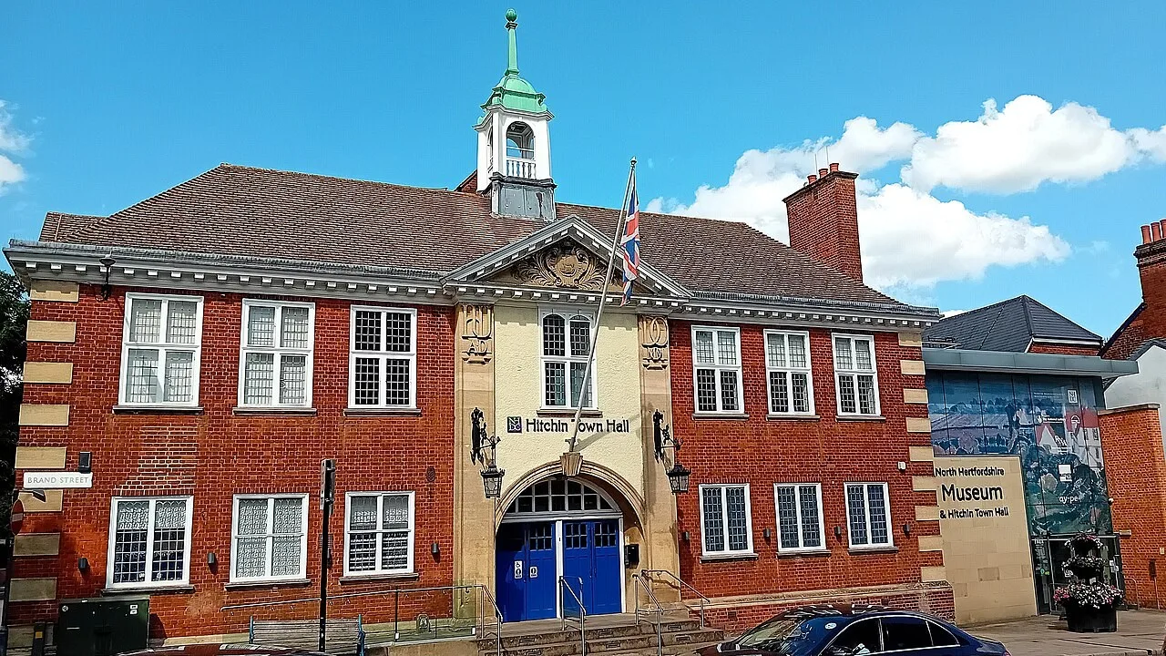 Hitchin Town Hall and North Hertfordshire Museum on Brand Street