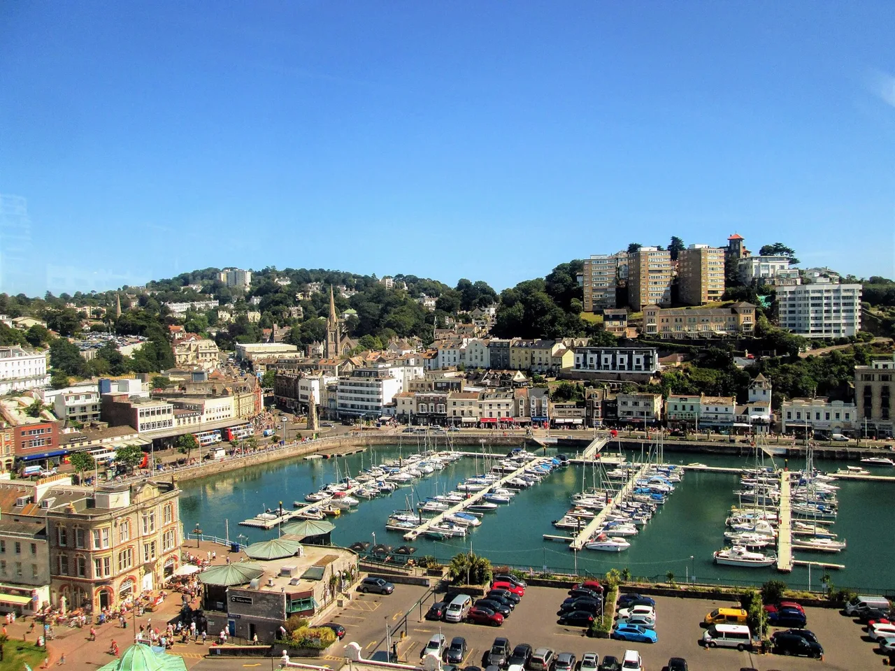 Torquay Harbour and marina seen from above