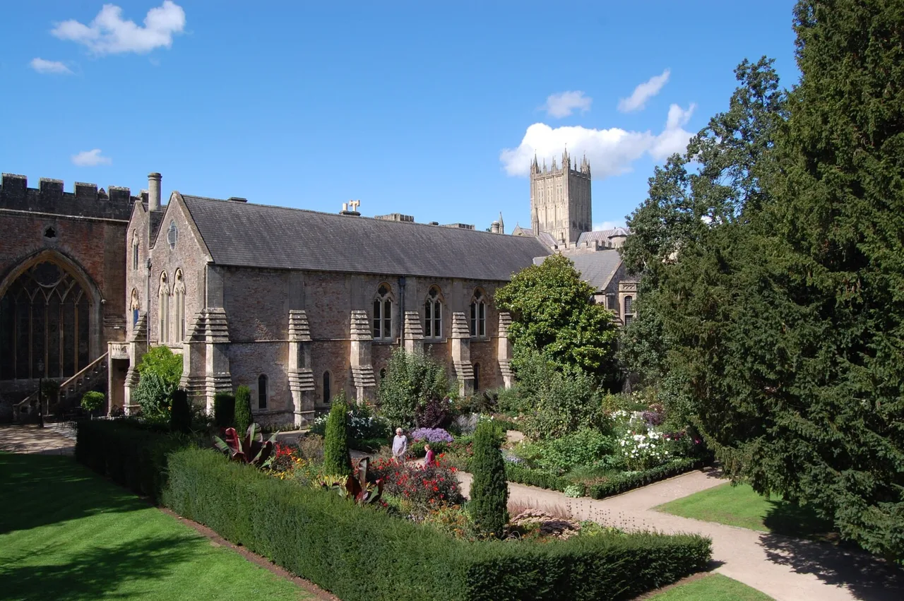 The Bishop’s Palace buildings and gardens in Wells