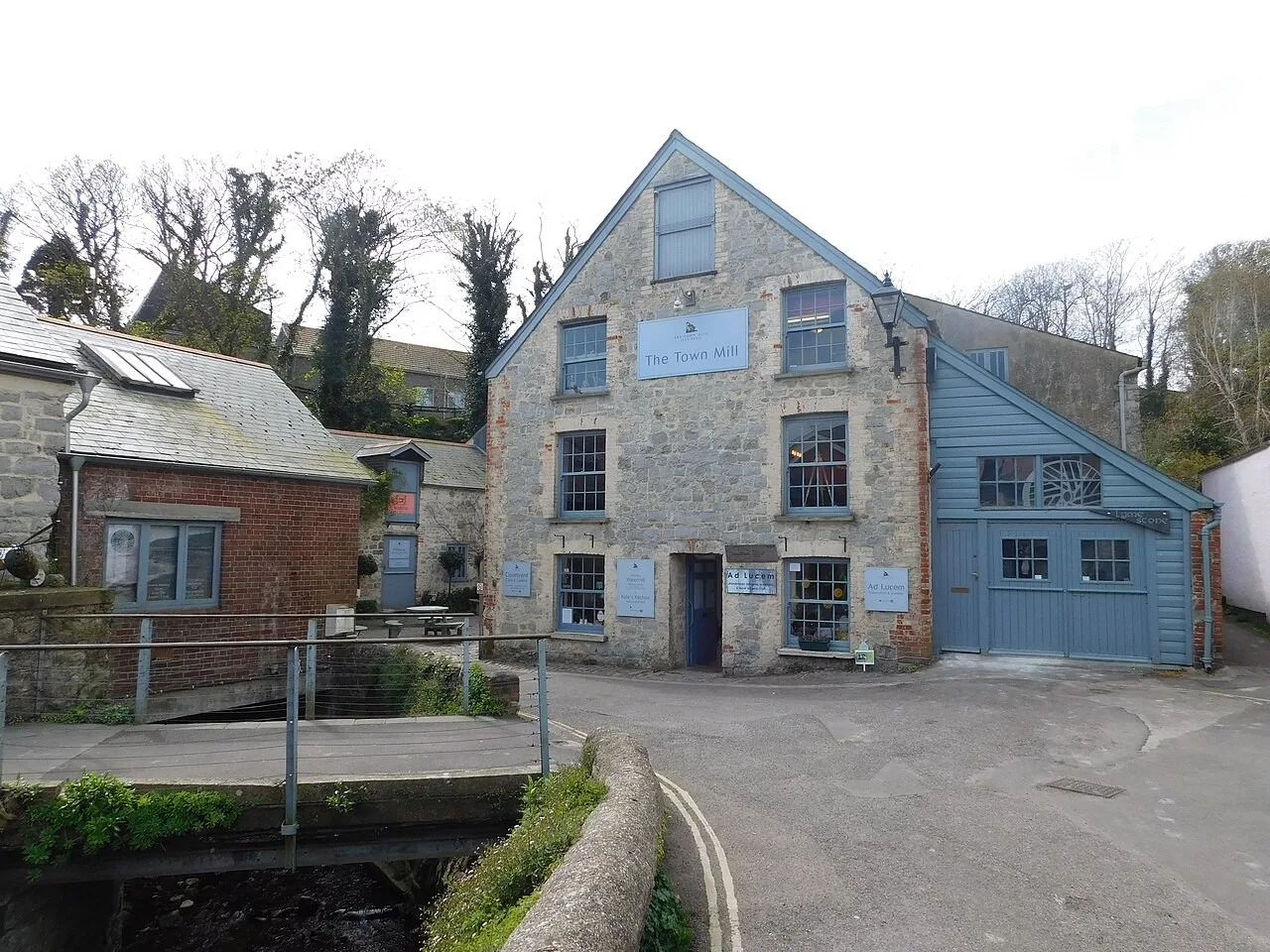 The historic Town Mill buildings in Lyme Regis