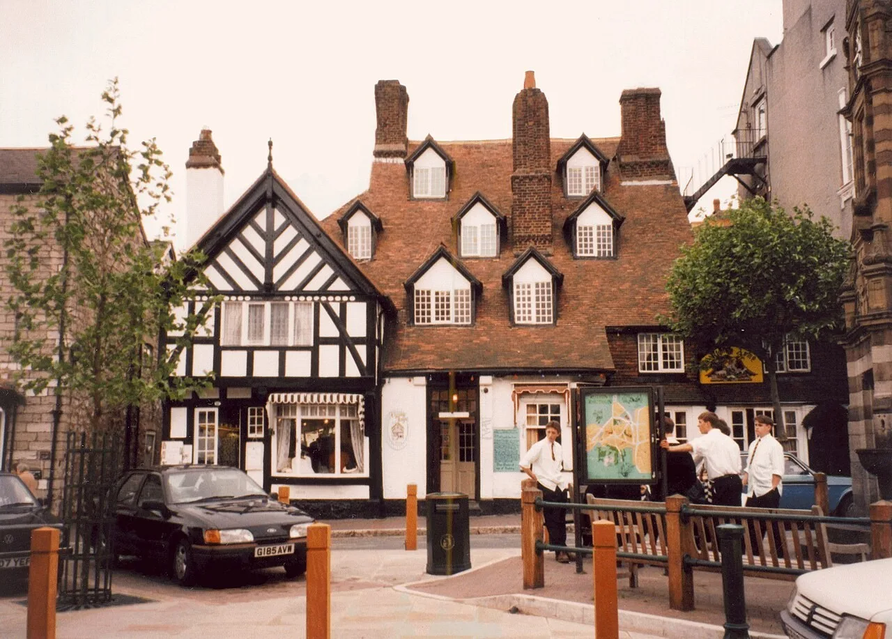 Historic buildings around St Peter’s Square in Ruthin