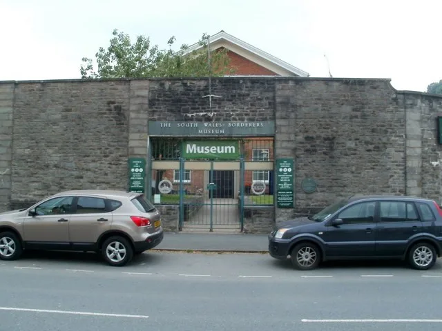 Entrance to the Royal Welsh Regimental Museum on The Watton in Brecon