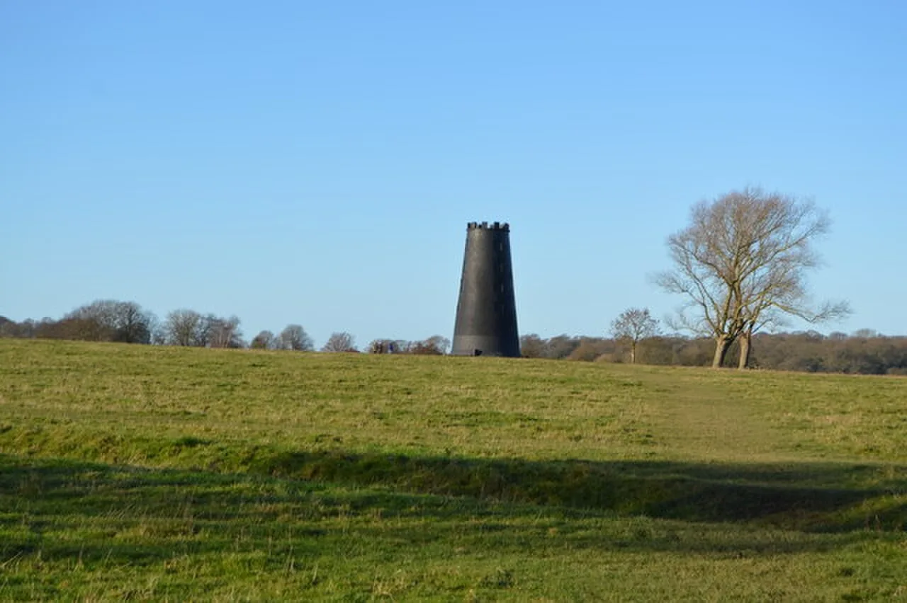 Black Mill above grassy pasture on Beverley Westwood