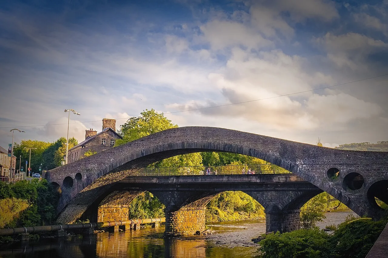 The Old Bridge over the River Taff in Pontypridd