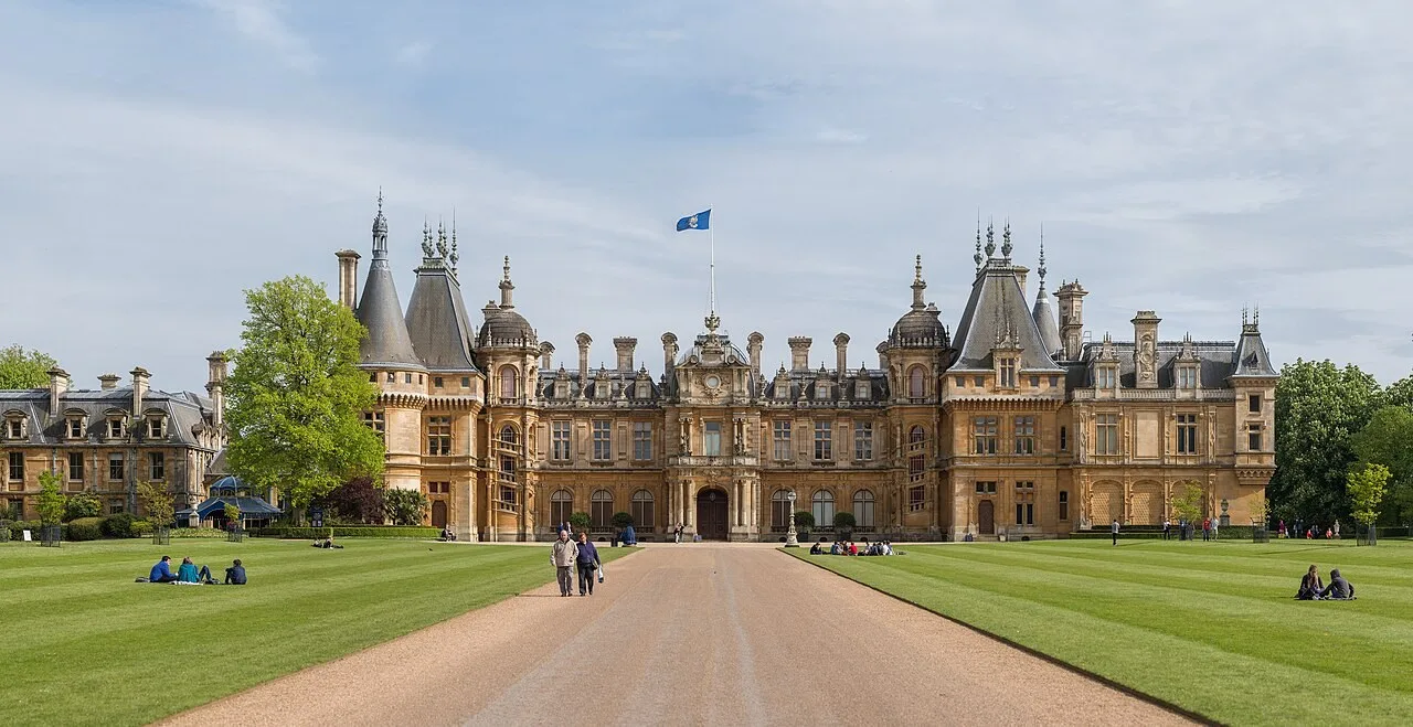 The north facade of Waddesdon Manor