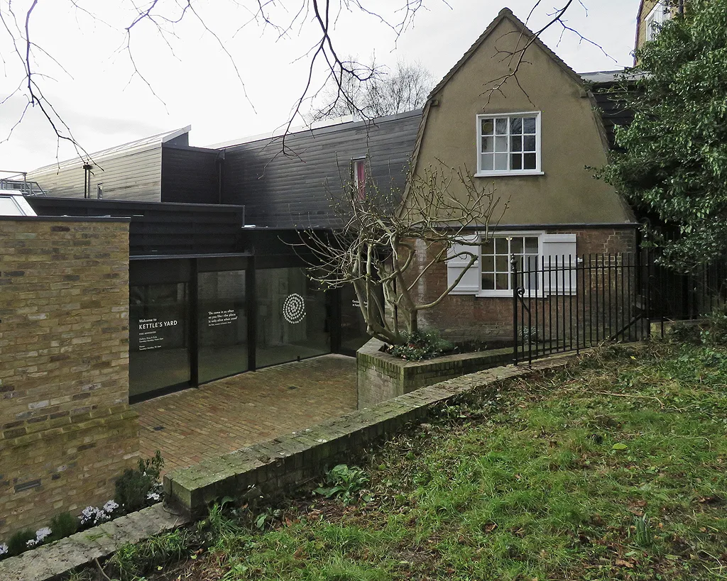 The entrance courtyard at Kettle’s Yard beside the historic house