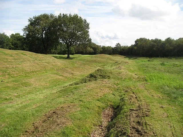 Earthworks at Rough Castle Roman Fort near Bonnybridge