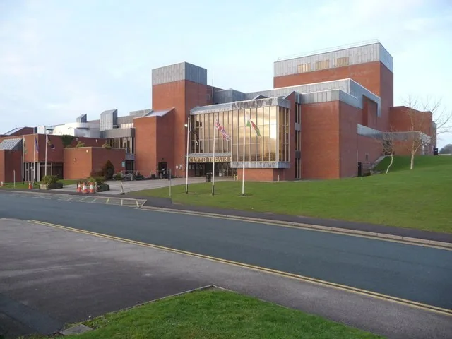 Theatr Clwyd exterior before its recent redevelopment