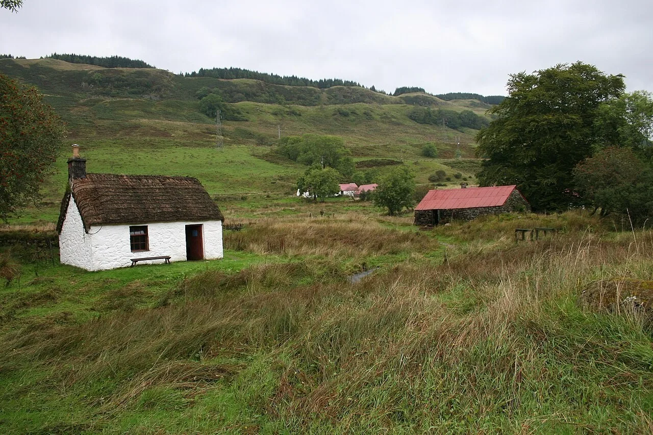 Historic buildings at Auchindrain Township