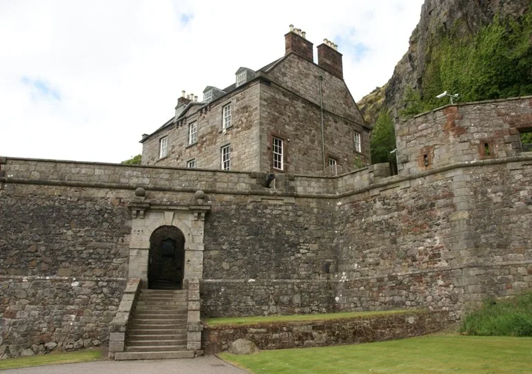 South entrance to Dumbarton Castle beneath Dumbarton Rock