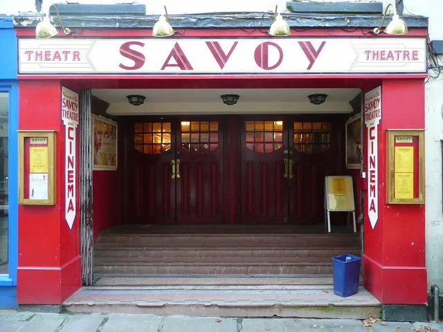 Savoy Theatre entrance on Church Street in Monmouth