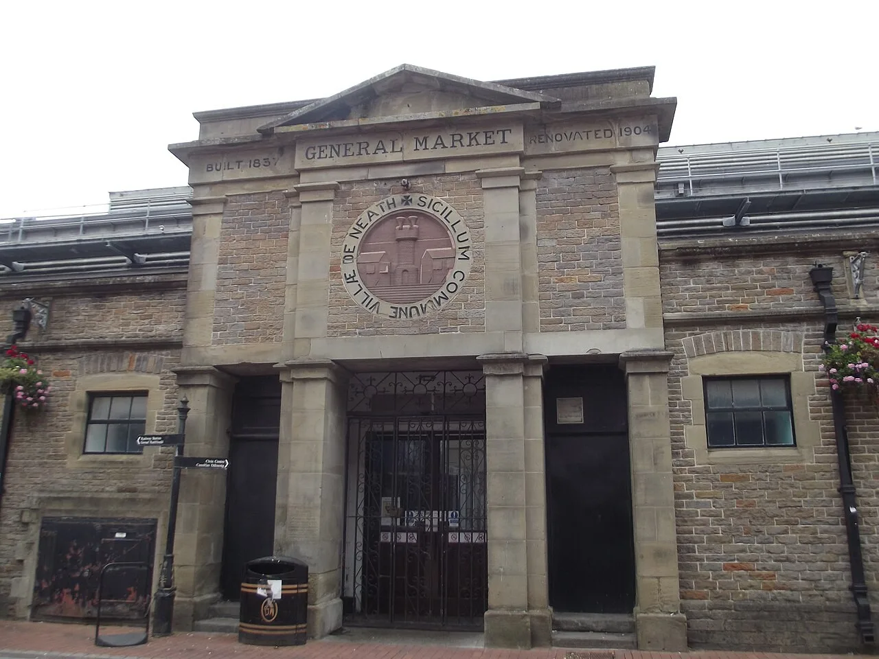 The historic General Market frontage in Neath