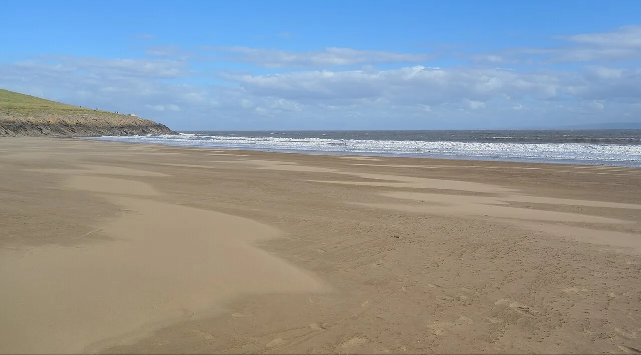 Sand and seafront at Whitmore Bay, Barry Island