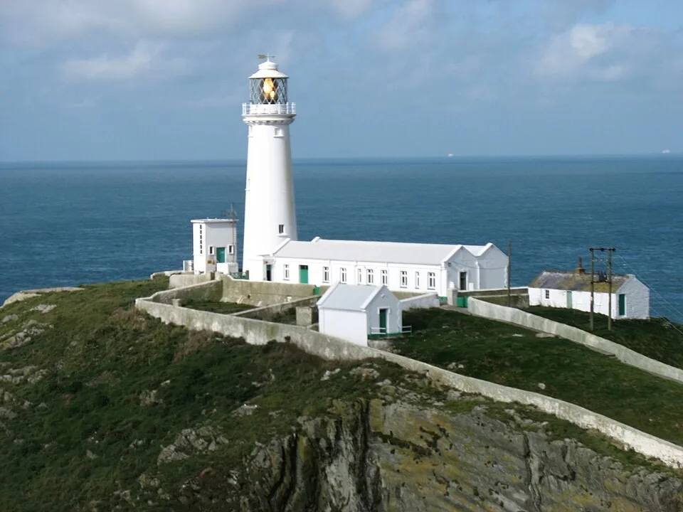 South Stack lighthouse viewed from the Holy Island cliffs