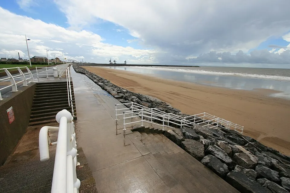 Aberavon Beach and promenade in Port Talbot