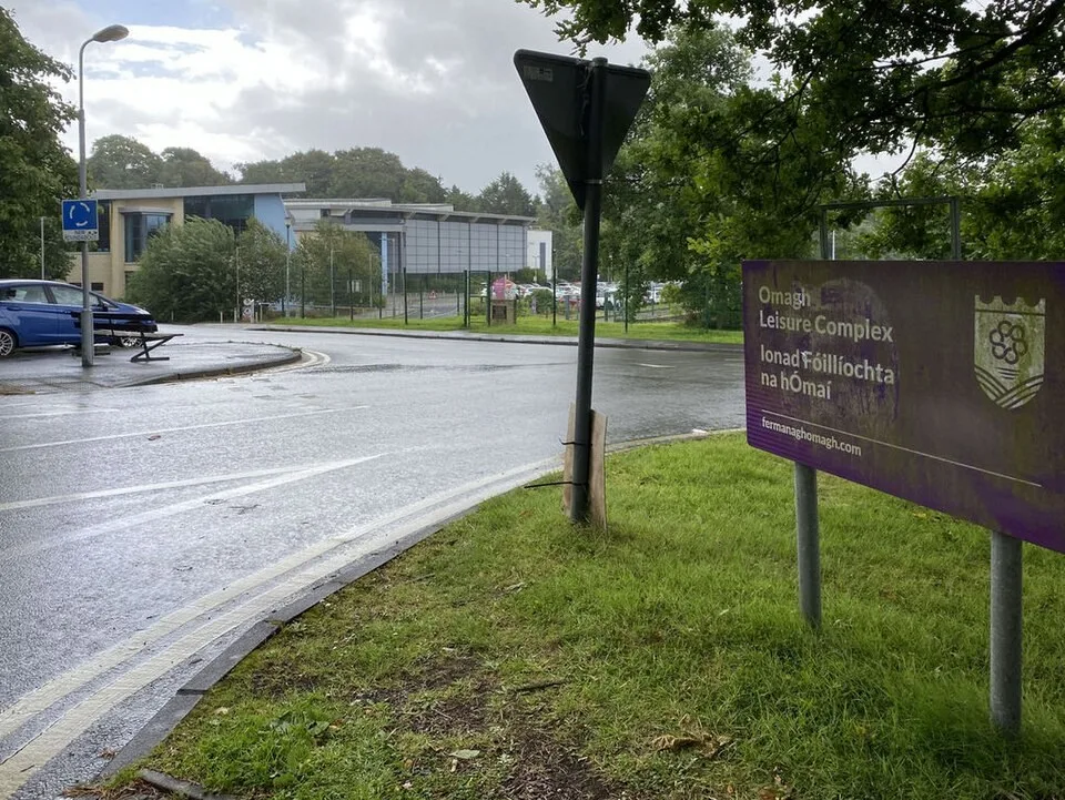 Omagh Leisure Complex exterior viewed from Old Mountfield Road