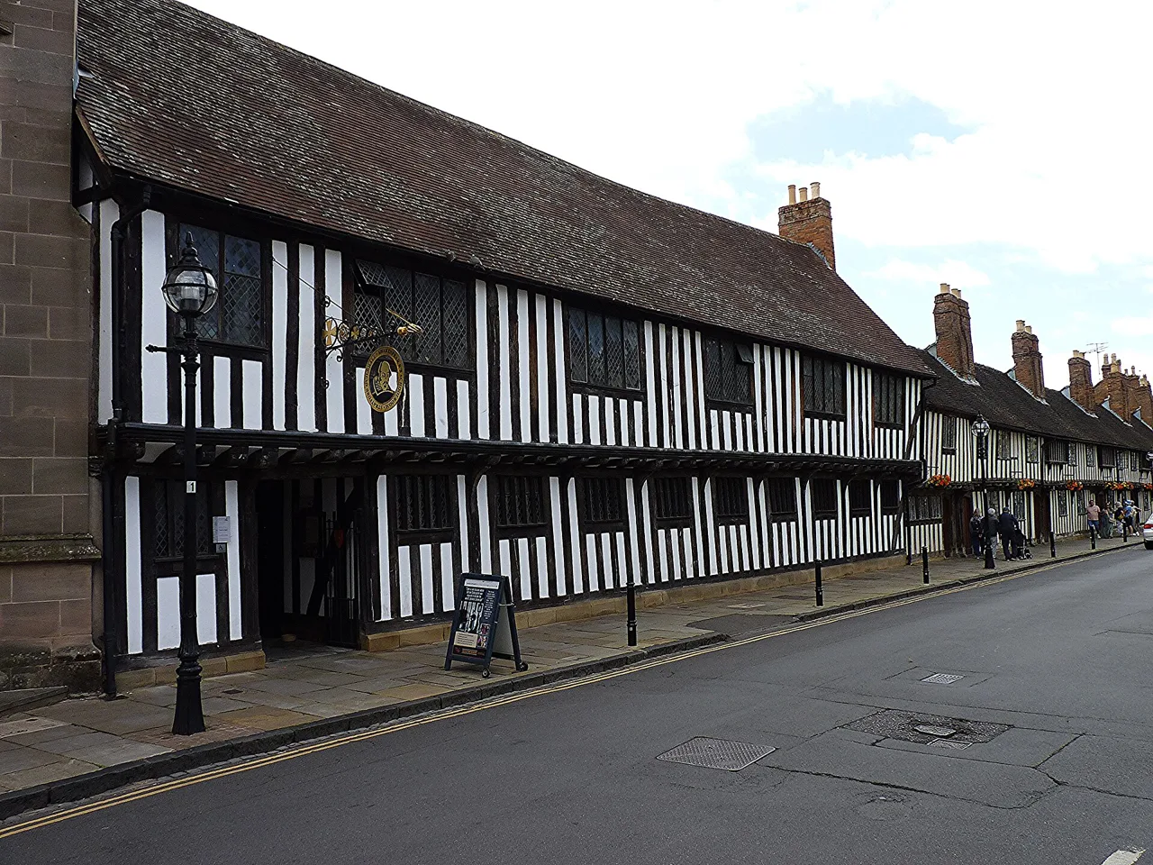 The timber-framed Shakespeare’s Schoolroom and Guildhall on Church Street