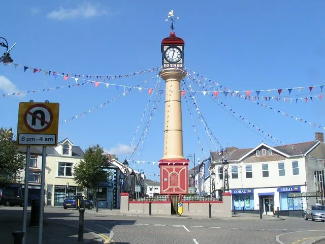 Tredegar Town Clock in The Circle