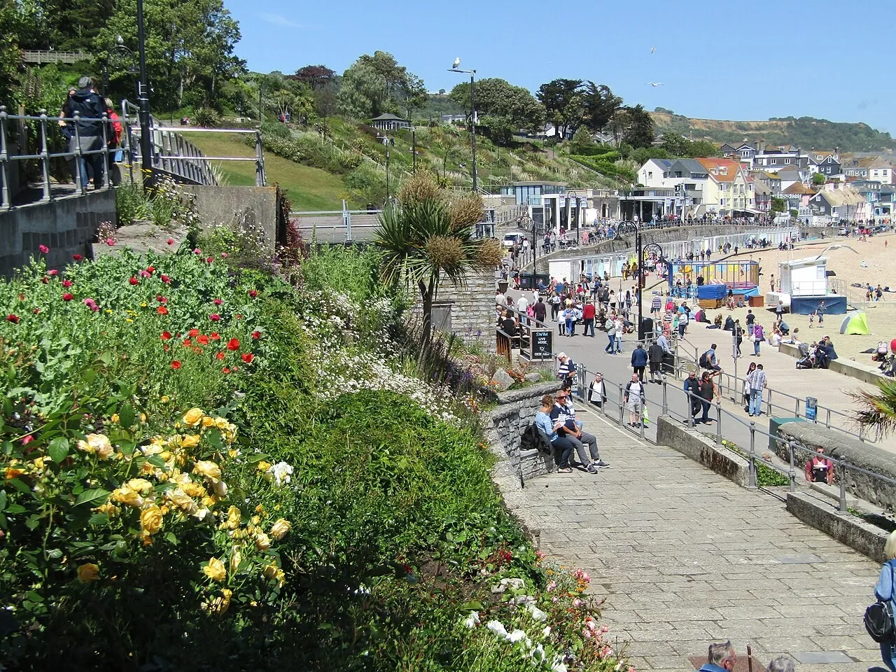 Langmoor Gardens above the seafront in Lyme Regis