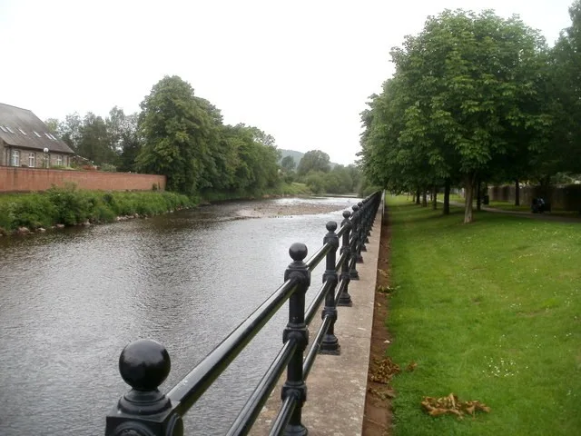 River Usk view from the promenade in Brecon