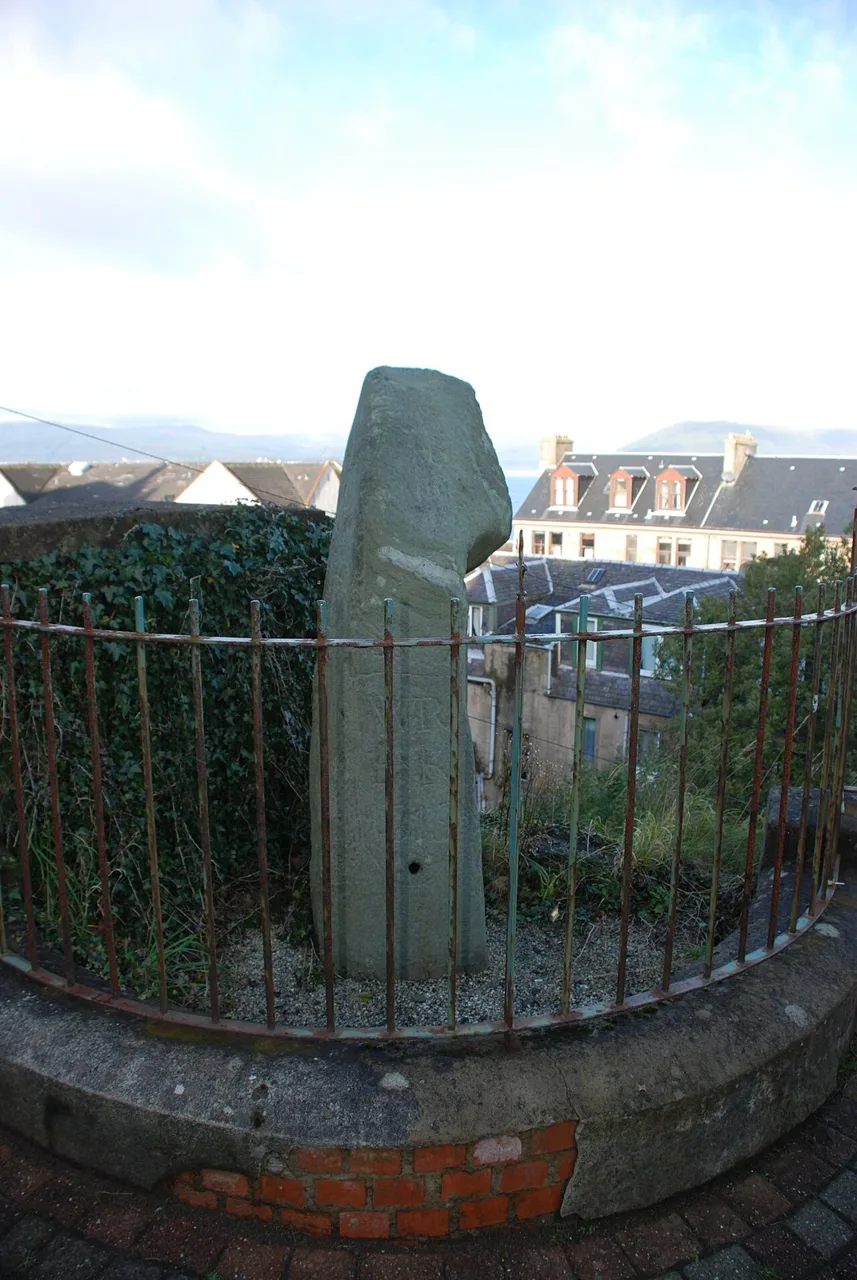 Granny Kempock Stone above Gourock waterfront